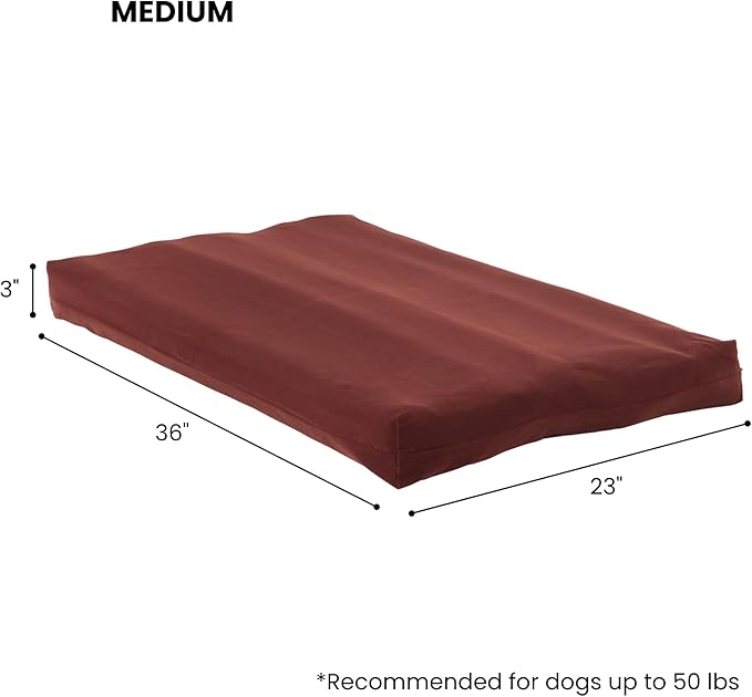 Happy Hounds Cooper Deluxe Reversible Crate Pad - Medium - Burgundy