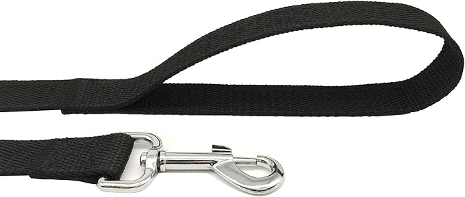 TAIAN 4 FT Strong Dog Leash, Nylon Dog Leashes for Small Medium Large Dogs Black