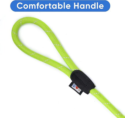Pawtitas 6FT Training Dog Leash Durable Small Rope Leash for Dogs Premium Quality Heavy Duty Rope Lead Strong and Comfortable - Green Puppy Leash