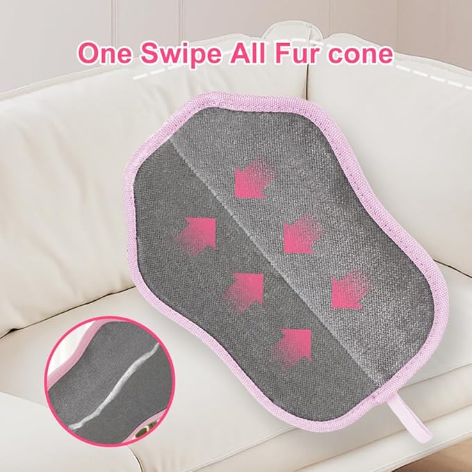 Pet Hair Removal Glove for Dogs & Cats - Electrostatic Grooming Mitt with Dual-Action Bristles | Reusable Washable Furniture Couch Car Lint Remover Tool