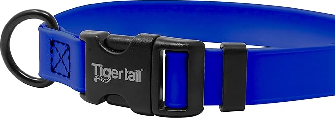 Tiger Tail X Small Indigo Dog Collar | Waterproof and Odor-Proof for Active Pets | Durable, Anti-Mat, and Lightweight Design | Made with Premium Coated Nylon | Suitable for Extra Small Breed Dogs
