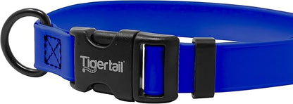 Tiger Tail X Small Indigo Dog Collar | Waterproof and Odor-Proof for Active Pets | Durable, Anti-Mat, and Lightweight Design | Made with Premium Coated Nylon | Suitable for Extra Small Breed Dogs