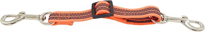 Herm. Sprenger Prong Collar Safety Clip with Reflective Stripes 6"-8" - Pack of 1 Dog Leash Safety Strap - Enhanced Durability for Secure Leash Connection - Ideal for Safe Walk and Training (Orange)