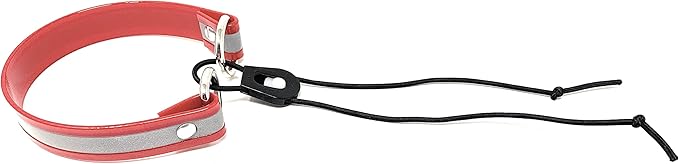 Sparky Pet Co - Surefit ECollar Replacement Strap - Bungee Dog Collar - Waterproof - Adjustable - Secure Nexus Wheel Lock - for Electronic Training & Invisible Fence Systems - 1" (Reflective Red)