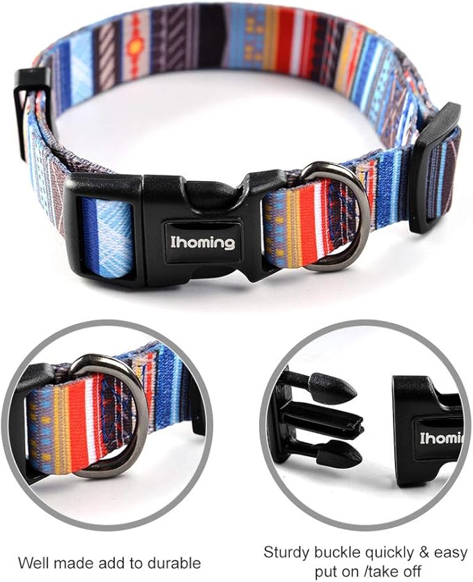 Ihoming Puppy Collar and Leash Set for Daily Outdoor Walking Running Training, Splicing Design for Extra Small Boys Girls Dogs Cats Pets, XS-Up to 10LBS