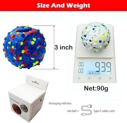CAISHOW Electric Interactive Dog Toy Ball, Automatic Active Rolling Balls for Small Medium Dogs, Self Moving Bouncing Jumping Rechargeable Funny Pet Toys for Boredom Puppy Cat Kitten Indoor Outdoor