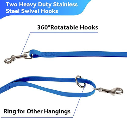 Waterproof Long Leash for Dogs Training 16FT/30FT/50FT, Long Dog Leash Heavy Duty Lead for Large Medium Small Dogs Outside Walking, Playing, Camping, or Yard(Blue 50FT)