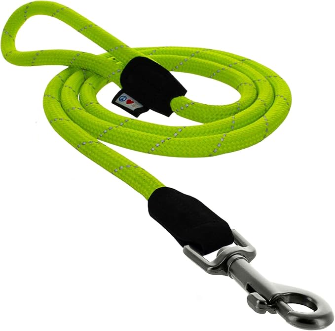Pawtitas 6FT Training Dog Leash Durable Small Rope Leash for Dogs Premium Quality Heavy Duty Rope Lead Strong and Comfortable - Green Puppy Leash