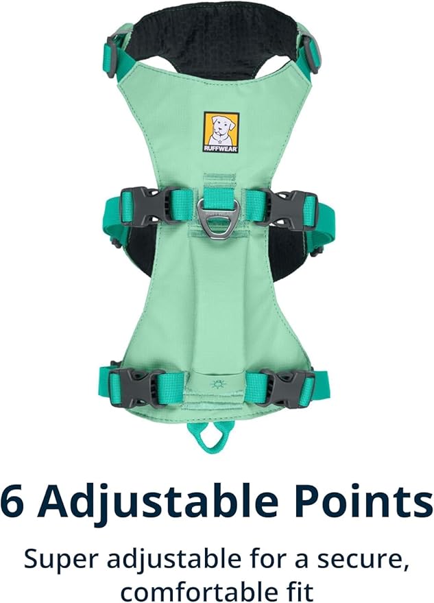 Ruffwear, Flagline Dog Harness, Lightweight and Reflective, No Pull Dog Lift Harness for Hiking, Running and Everyday Use, Sage Green, Medium