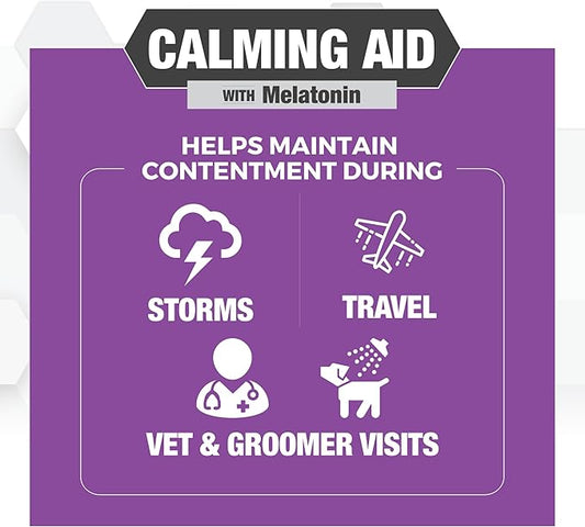 ProgilityMAX Maximum Strength Dog Calming Bars for Stressful Situations, with Melatonin for Dogs, Single-Serve Chews (12 Bars)