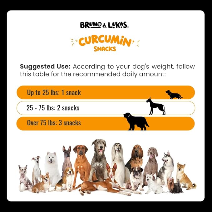 Turmeric Treats for Dogs – Turmeric Curcumin Supplement with MSM, Coconut Oil & Vitamin E – Hip & Joint Support Supplement for Pain Relief, Arthritis, Mobility & Anti-Inflammatory for Dogs – 90 Chews