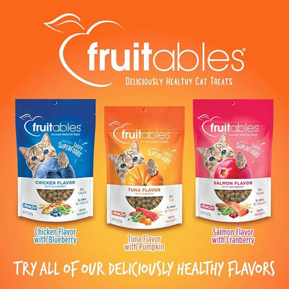 Fruitables Cat Treats Crunchy Cat Treats, Healthy Low Calorie Kitten Snacks, Made Without Wheat, Corn and Soy, Kitten Essentials, Made with Real Tuna and Pumpkin, 30 Ounces