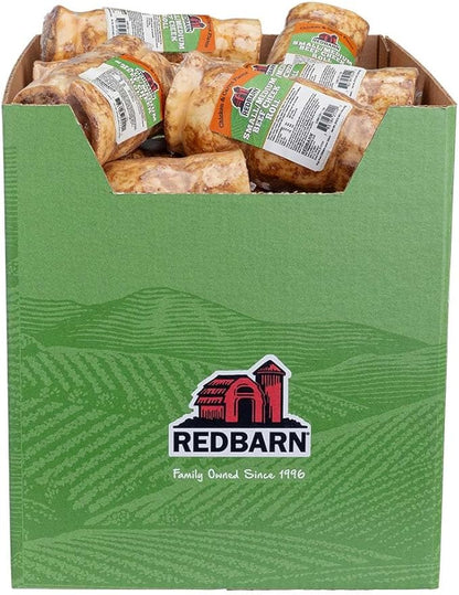 Redbarn Pet Products All-Natural Beef Cheek Rolls for Dogs, Grain-Free Cow Cheeks, Rich in Collagen, Available in Chicken & Carrot Glaze or Uncoated Chicken & Carrot, Small/Medium (Pack of 25)