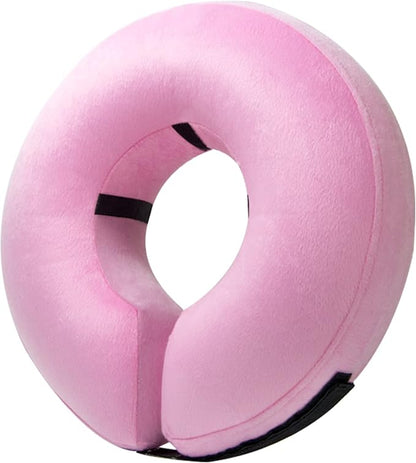 BENCMATE Inflatable Dog Cone Collar Alternative, Soft Dog Cone for Small Medium Large Dogs and Cats, Neck Recovery ECollar Donut Collar After Surgery (XLarge, Pink)