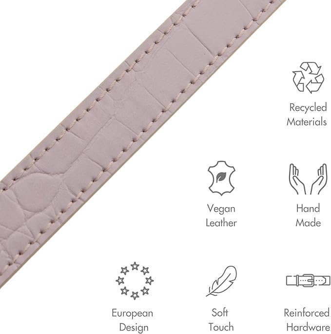 NINA WOOF Milan Leather Dog Leash - Padded Luxury Lead for Large & Medium Dogs, 4ft Lilac