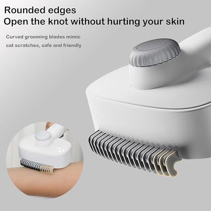 LGYJQTCMG 2-in-1 Pet Deshedding Brush Cat Dematting Comb for Indoor Cats and Dogs Comb for Shedding Long & Short Hair Gentle Massage Grooming Tool Easy to Remove Loose Undercoat,Matted Fur & Tangles