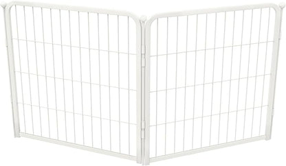 FXW Homeplus Unleashed Indoor Dog Playpen - Stress-Free and Safe Play, Heavy Duty 24 Inch 2 Panels Dog Pen for Puppy and Small Dogs, White│Patented