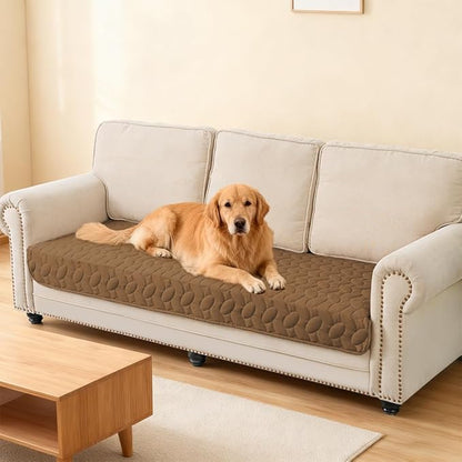 Ameritex Waterproof Pet Bed Cover Anti-Slip Dog Bed Blanket for Sofa and Furniture Waterproof New Pattern Design (Camel, 30x53 Inch (Pack of 1))
