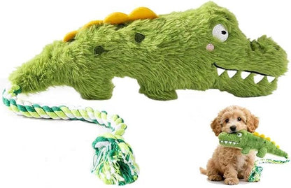 Long-Tailed Squeaky Alligator Dog Toy for Small Medium Dogs, Durable Plush Chew Toys for Aggressive Chewers, Interactive Puppy Toys for Boredom Relief and Comfort