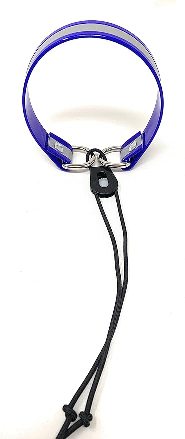 Sparky Pet Co - Surefit ECollar Replacement GPS Strap - Bungee Dog Collar - Waterproof - Adjustable - Nexus Wheel Lock - for Electronic Training & Invisible Fence Systems - 3/4" (Reflective Blue)