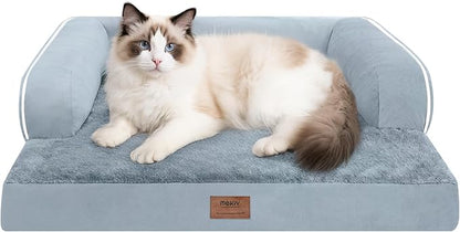 Small Dog Bed and Cat Sofa Waterproof Orthopedic Dog Beds for Small Dogs Cat Bed Comfy Pet Couch Sofa Beds with Washable Removable Cover & Non-Slip Bottom