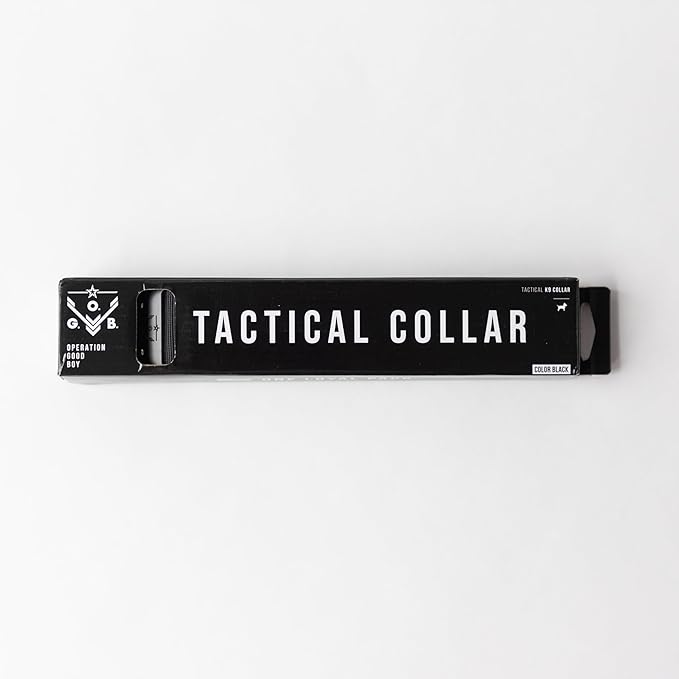 Operation Good Boy Tactical Dog Collar – Durable Military-Grade Nylon with Quick Release Buckle & Training Handle – Adjustable for Medium and Large Dogs (Black)