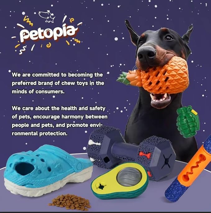 American Playtime Dog Chew Toy, Blue 6" in 2 Pack Interactive Outdoors Toys for Aggressive Chewers for Treat-Filling Capabilities and Tug of War Dog Toy, Tough Toys for Medium,Large Dogs