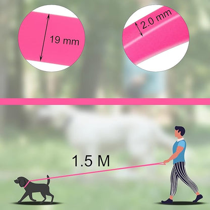Wolfone 5ft Pink Long Leash - Waterproof Training Dog Leash for Recall, Swimming, Camping, Beach, Hunting, Walking