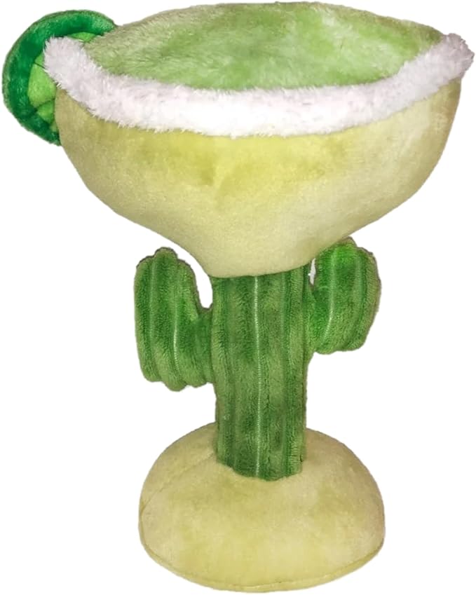Huxley & Kent Funny Dog Toy w/Squeaker – Power Plush Squeaky Dog Toys for Small, Medium & Large Dogs – Soft Stuffed Animal for Indoor Play & Fetch - Margarita Loco, Small