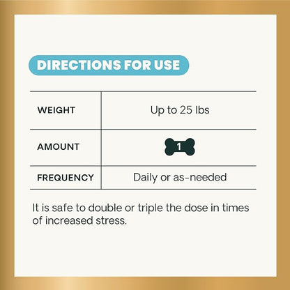 VetriScience Calm & Confident Chews, Composure Clinically Tested Calming and Anxiety Supplement for Small Dogs Under 30 lbs, Reduce Stress, Ideal for Thunderstorms and Fireworks, Chicken, 30 Count