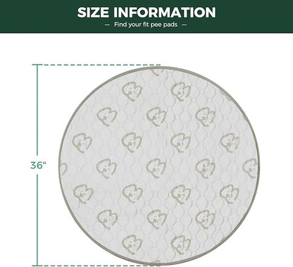 FXW Washable Pee Pads for Dogs, Leak-Proof & Non-Slip, Specifically Designed for Whelping Box, 36" Round, Khaki, 1 Pack
