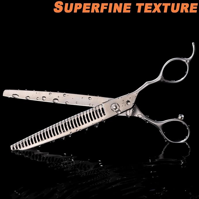 High-end Professional Dog Grooming Thinning Scissors Teeth Cutting Blending Shears Pet Texturizing Shears 7.5 Inch Extremely Very Sharp Stainless Steel Alloy For Cat Other Animals Groomer