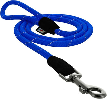 Pawtitas 6FT Training Dog Leash Durable Small Rope Leash for Dogs Premium Quality Heavy Duty Rope Lead Strong and Comfortable - Blue Puppy Leash