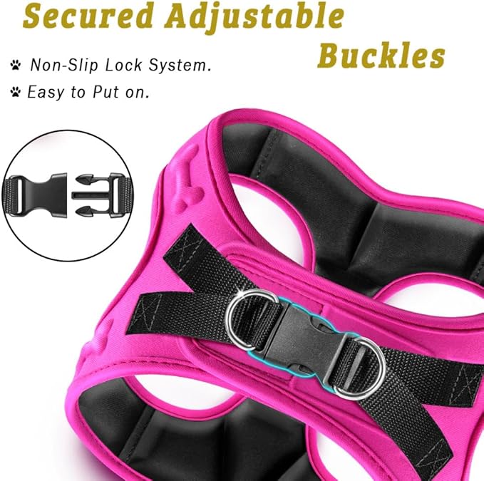 Comfort Fit Dog Harness Soft Padded No Pull Harness with Adjustable Buckles for Small Medium Large Dogs Step in Pet Vest with Easy Control Handle for Walking Jogging Running Training Dogs & Puppies