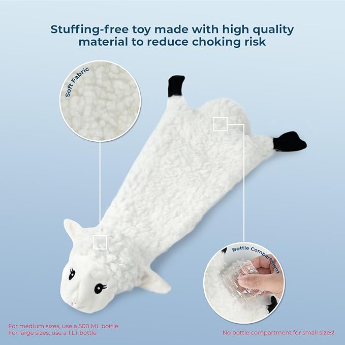 Best Pet Supplies Squeaky Dog Toys with Soft Durable Fabric for Small, Medium and Large Pets Interactive Toy for Indoor Play, Supports Active Biting and Play - Sheep, Small
