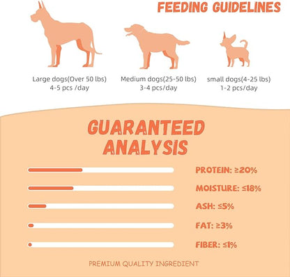 Pawmate Dog Treats Pumpkin Biscuits Chicken Wrapped, Healthy Chewy Snacks High Fiber Low Fat, Training Treats for Small Medium Large Dogs, 10.6 oz