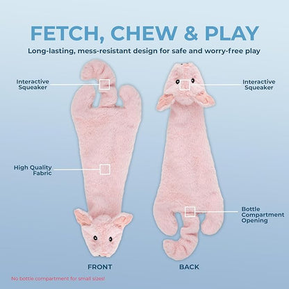 Best Pet Supplies Squeaky Dog Toys with Soft Durable Fabric for Small, Medium and Large Pets Interactive Toy for Indoor Play, Supports Active Biting and Play - 1Wild Duck, Pig, Large