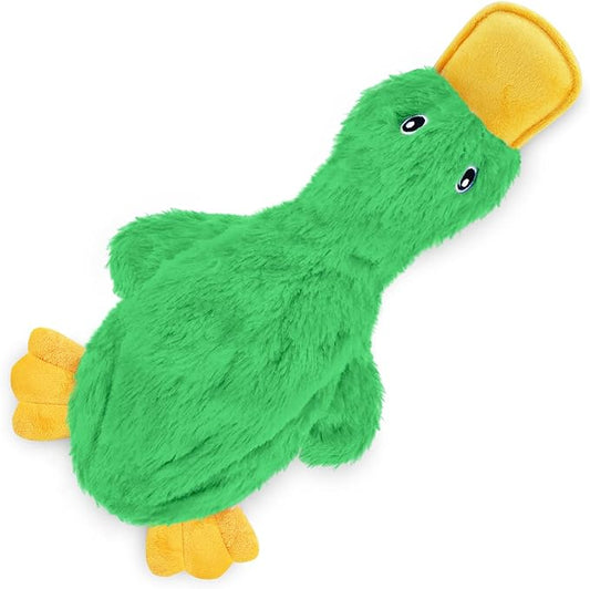 Best Pet Supplies Squeaky Dog Toys with Soft Durable Fabric for Small, Medium and Large Pets Interactive Toy for Indoor Play, Supports Active Biting and Play - Green