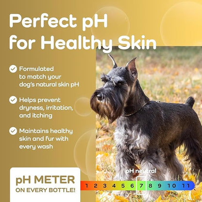 Grape Seed & Aloe Ultra Moisture for Coarse Coats Dog Shampoo - Deodorizing. Great for Schnauzer & Sensitive Skin - Hypoallergenic Dog Shampoo Gentle Bristle Care.