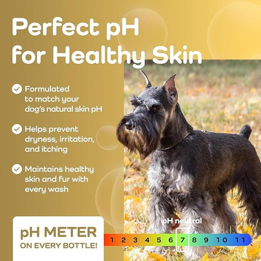 Grape Seed & Aloe Ultra Moisture for Coarse Coats Dog Shampoo - Deodorizing. Great for Schnauzer & Sensitive Skin - Hypoallergenic Dog Shampoo Gentle Bristle Care.
