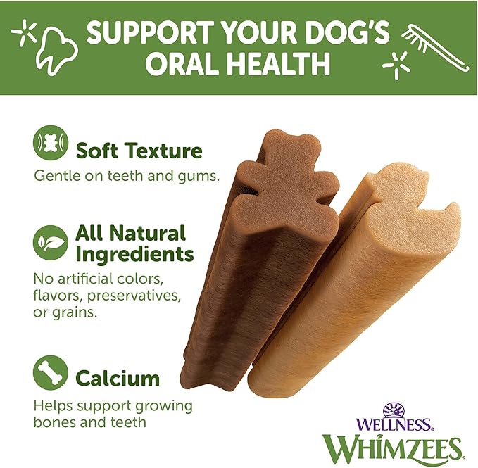 WHIMZEES Wellness Puppy Dog Dental Treats, Extra Small & Small Size Stick, (30 Count)