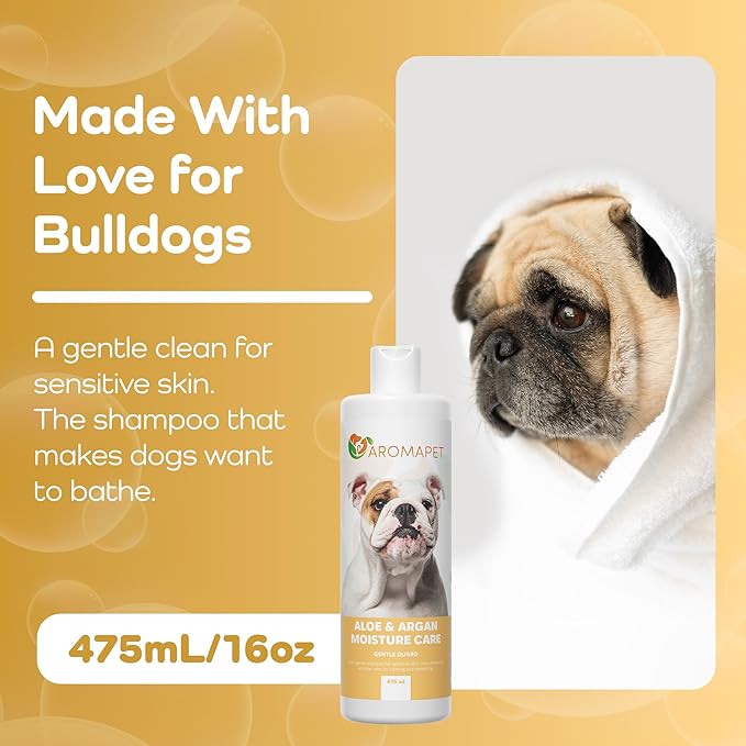 Sensitive Care -Tangle-Free-Silky Shine Softening and detangling Shampoo, Delicate Coat Clean & Odor Control Shampoo – Advanced Shine Formula for Dogs (Bulldog, 16 Fluid Ounces)
