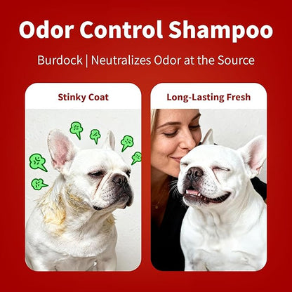 Arf Arf Odor Control Dog Shampoo - Advanced Deodorizing Formula for Smelly Dogs with Soothing Hydrolyzed Oat Protein for Dry, Itchy Skin Relief - Long Lasting Fresh Scent - Pro Grooming Results - 16oz