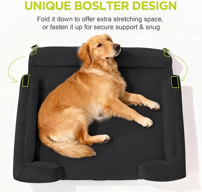 Extra Large Dog Bed, Orthopedic XL Washable Bed for Big Dog Waterproof Pet Couch Sofa Bolster with Removable Cover, Non-Slip Bottom, Tennis Ball Toy, 42x30