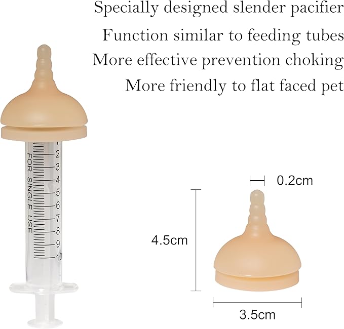Doggiema Puppy Bottles,Silicone Feeding Nipple and Syringes for All Breed of Puppies and Other Animals Dongdong pet