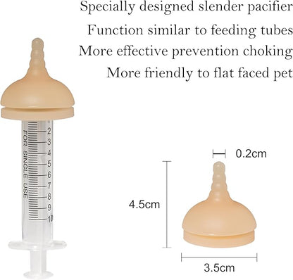 Doggiema Puppy Bottles,Silicone Feeding Nipple and Syringes for All Breed of Puppies and Other Animals Dongdong pet