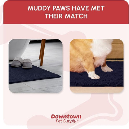 My Doggy Place Dog Mud Mat, 18" x 24" Charcoal – Thick Microfiber Entry Rug for Snow, Mud & Salt – Absorbent, Quick-Dry, Washer-Safe & Non-Slip, Small