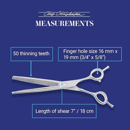 Chris Christensen Classic Series Grooming Shears, 7 in Thinner Shear, Groom Like a Professional, Any Skill Level, Made From 440C Japanese Steel