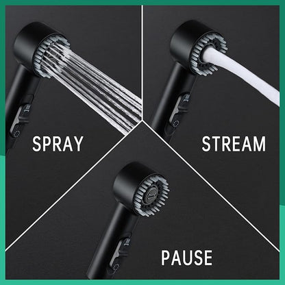 3 Mode Dog Shower Attachment, High Pressure Handheld Sprayer with ON/OFF Switch, G1/2" Metal Shower Diverter, 86 Inches Stainless Steel Hose, No Drill Hook, for Indoor Pet Bathing and Washing