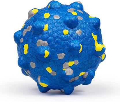Moonorange 3.7'' Dog Balls for Dogs Aggressive Chewers Indestructible Tennis Durable Bouncy Interactive Dog Toy for Fetch Game Floating Balls (Blue Large)